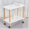 Buy cheap ODM Natural Bamboo Wooden Rolling Kitchen Cart On Wheels from wholesalers