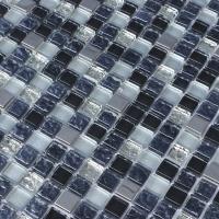 Buy cheap 300x300mm bathroom glass stone mosaic tile,mosaic wall tiles,blue color product