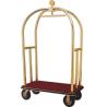 Buy cheap 8" Puff Hotel Luggage Trolleys Hotel Luggage Cart Brass Stainless Steel from wholesalers