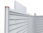 Double-sided aluminum slatwall for trade show exhibition display