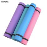 8mm Eco Friendly Eva Foam Yoga Mat Blue With Strap 1/4" Yoga Mat Yellow