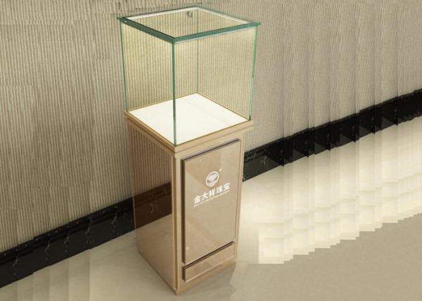 Buy cheap Modern Jewelry Glass Display Cabinet With Lights , Retail Jewelry Display Cases from wholesalers