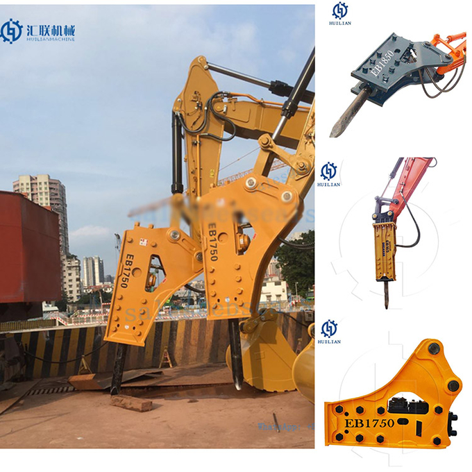 Side Top Mounted Hydraulic Rock Hammer EB165 EB175 EB185 for 40-60 Ton Excavator 0
