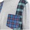 Buy cheap Plaid Stitching Mens Trendy T Shirts Fabric Weight 120 Grams OEM / ODM Available from wholesalers