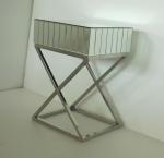 Bedroom Mirror Tables Furniture Silver / Gold Color Optional Stable Structure