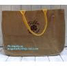 Buy cheap Reusable Jute Shopping Bag With Logo Wholesale,Wholesale tote plain shopping jute bag,eco friendly small standard size f from wholesalers