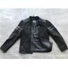 Buy cheap Black Color Polyester Suede Pleather Biker Jacket Lightweight For Mens TW58569 from wholesalers