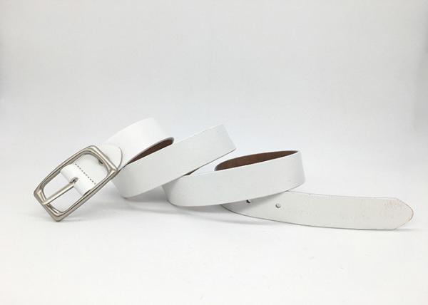Buy cheap Simplicity Womens Genuine Leather Belt Polished Golden And Black Metal Buckle from wholesalers