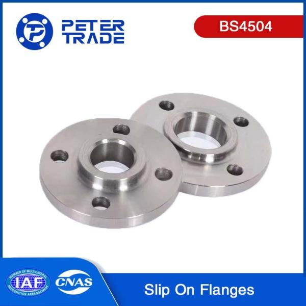 BS4504 PN 16 Slip On Industrial Pipe Flanges Carbon Steel A105 Stainless Steel