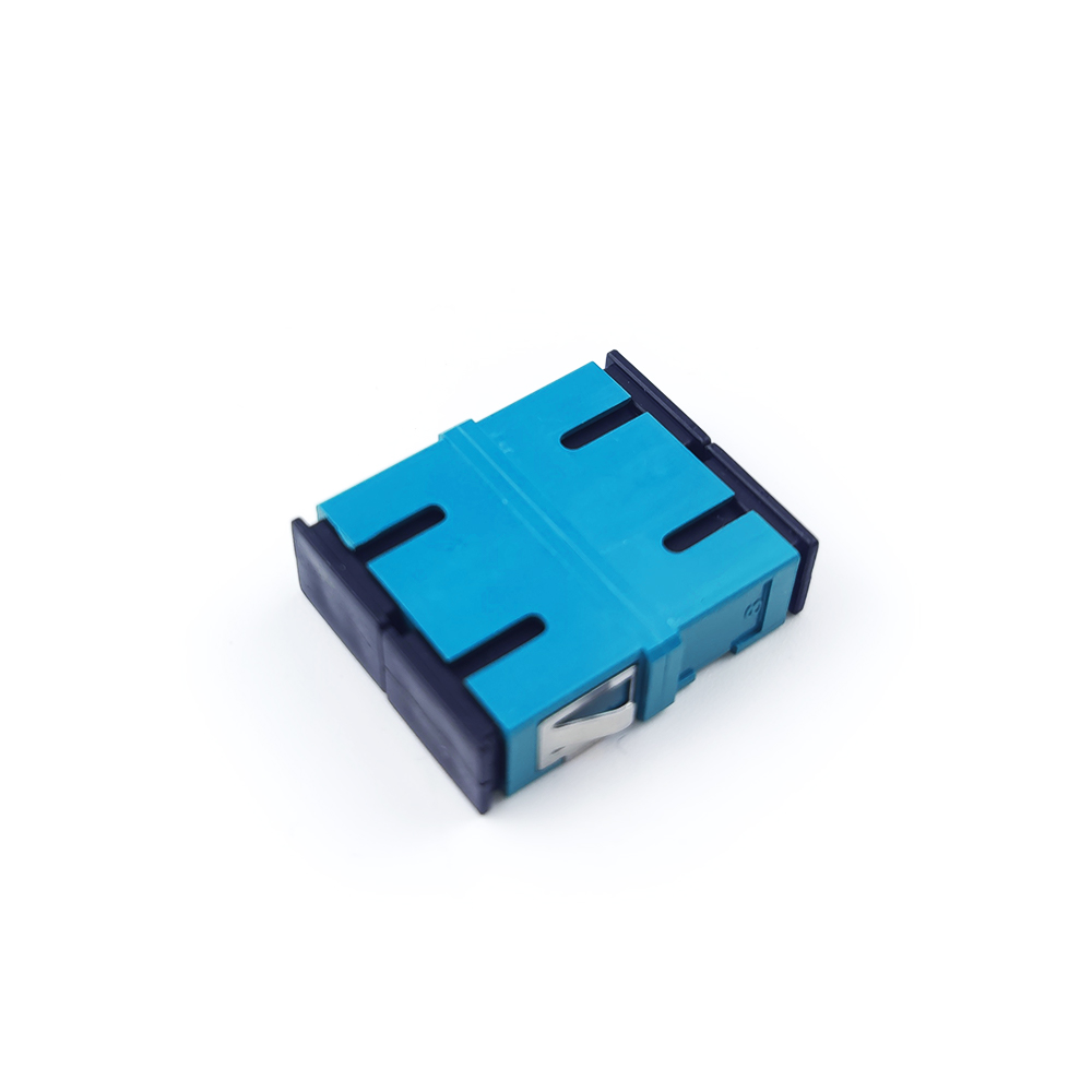 FTTH SC Optic Fiber Adapter with UPC Eared Dustproof Simplex Coupler Manufactured by PBT