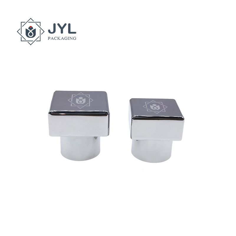 Zamac Perfume bottle Cap Square Shape Public Mold Recyclable Material