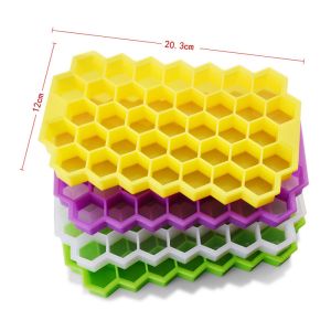 Buy cheap Hexagon Shape Silicone 37pcs Ice Cube Mold With Lid from wholesalers