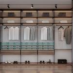 Particle Board 3 Door Sliding Wardrobe Bedroom Furniture With LED Light