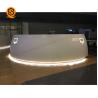 Buy cheap Acrylic Solid Surface Furniture LED Semi Circle Reception Desk from wholesalers