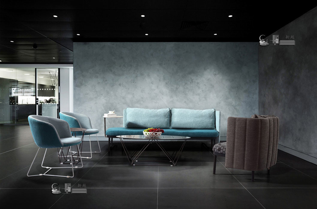 Ergonomic Iron Lobby Seating Furniture Design Sofa 0.25cbm