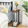 Buy cheap Metal Base and Wooden top C Shaped Side Table - for Home Decor Tables, Coffee Table - Black from wholesalers