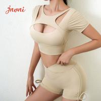 Buy cheap Push Up Sports Bra Crop Top And Scrunch Shorts Gym Activewear Sets RGS product