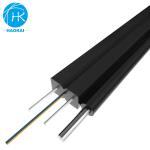 FTTH Aerial Fiber Optic Cable 2core Outdoor Drop Fiber Cable With LSZH Black