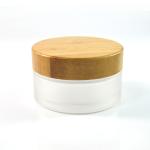 Round Clear Cream Cosmetic Glass Bottles 15G 30G Frosted For Skin Care