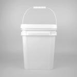5 Gallon 20L Square Red Pail Food Grade Pp Large Plastic Buckets With Lid