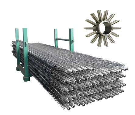 Buy cheap Extruded Carbon Steel Fin Tube Black Painted Clear Color Solid Serrated Fins 1-5mm Thickness from wholesalers