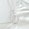 Buy cheap YASVITTI Valentine Day Gift 925 Sterling Silver Necklace Round CZ Platinum Plated Heart Pendant Fashion Jewelry Necklace from wholesalers