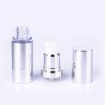 Silver Round Eye Cream Airless Bottle 80ml Plastic AS Snap On