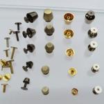 OEM Nickel Metal Flat Head Studs And Rivets Anti Wear Purse Bottom Protectors