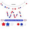 Buy cheap Bulk Independence Day Felt Pom Poms White Blue And Red Ball from wholesalers