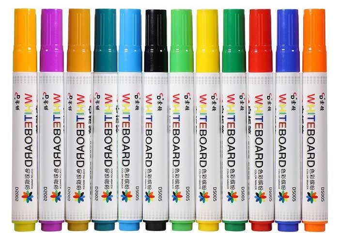 Assorted Colored Dry Erase Board Markers Low Odor Comfortable Grip