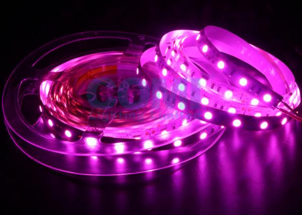 Buy cheap 5050 LED Strip Lights Pink Color 25000K , 12 / 24 Volts Led Light Strips 12mm FPC from wholesalers