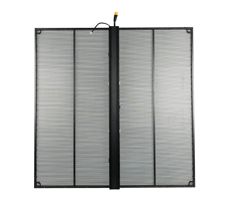 Indoor Fixed Installation 1000x1000mm Transparent LED Screen With Aluminum Frame And High Refresh Rate 3840hz