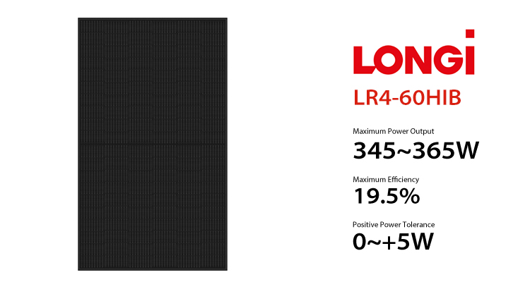 Longi Bifacial Solar Panel 345w 350w 355w 360w Longi 365w Solar Panel Foldable Solar Panel
