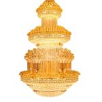 Indian crystal hanging lamp large hotel diy crystal chandelier (WH-CN-06)