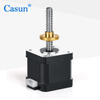 Buy cheap Casun Linear 34mm NEMA 17 Stepper Motor With Lead Screw 42mm 6.4V 1.28A product