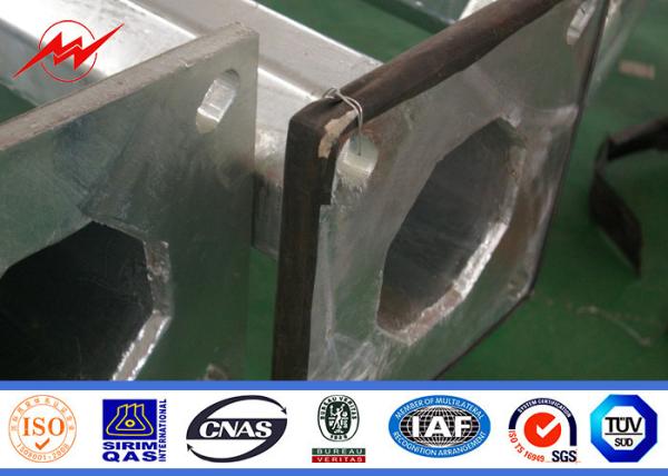1-30mm Galvanised Electric Steel Pole For Power Transmission With Flange And