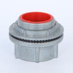 Liquid Tight Straight Connector Yellow PVC Insulated UL Listed With Locknut