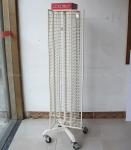 Removale 1650mm High 600mm Long Rotating Display Rack White Wire