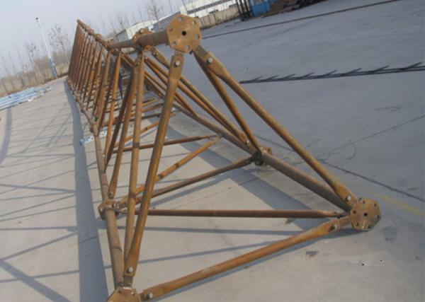 60m Tubular Steel Tower For Telecommunication , 3 Legged Self Supporting Steel