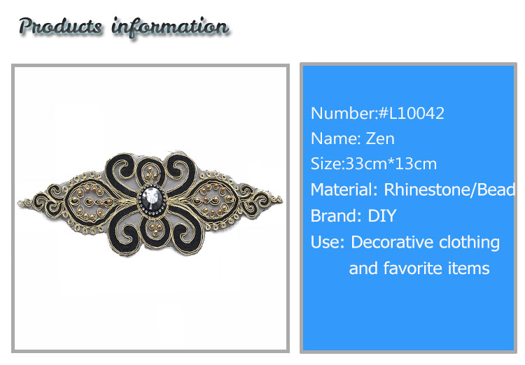 Special Meaningful Zen Embroidery Designs Patches With Bead And Rhinestone Material