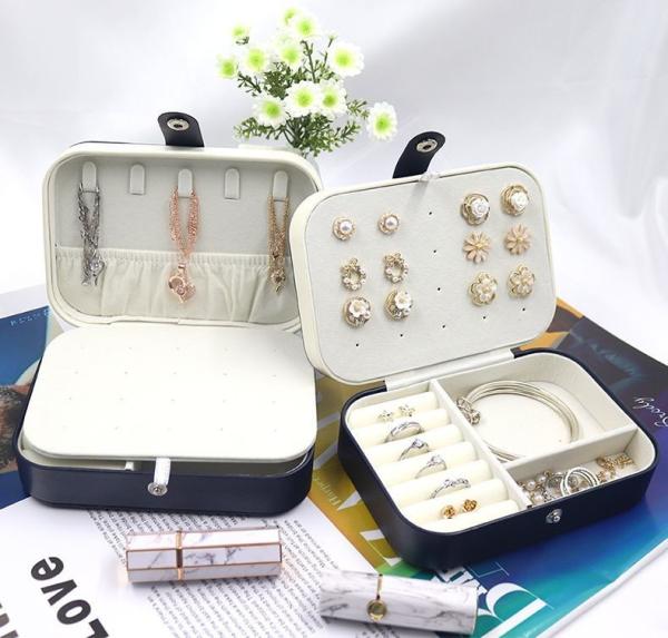 Buy cheap Square Two Layer Jewelry Box Luxury Flocking Lining PU Leather Packaging Gift Boxes from wholesalers