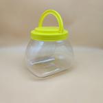 Big 1150ML Clear Pet Jars Food Snack Oatmeal Biscuits Preserve Storage Jar With