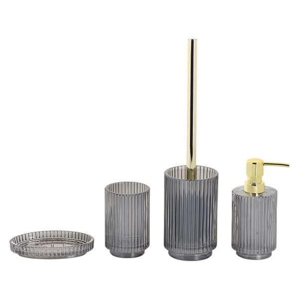 Buy cheap Ion Nickel Plated Glass Bathroom Accessories With Vertical Stripe from wholesalers
