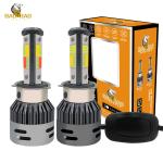 Blue White Yellow Flash Metal Lens Motorcycle Headlight LED Bulb