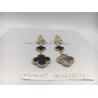 Buy cheap Van Cleef Arpels Magic Alhambra earrings 18k yellow gold with white and gray mother-of-pearl from wholesalers