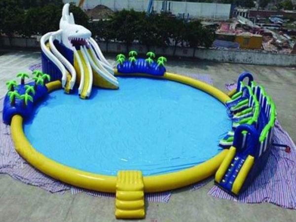 Buy cheap Customized Design 20 meters Diameter Inflatable Shark Water Park for Sale from wholesalers