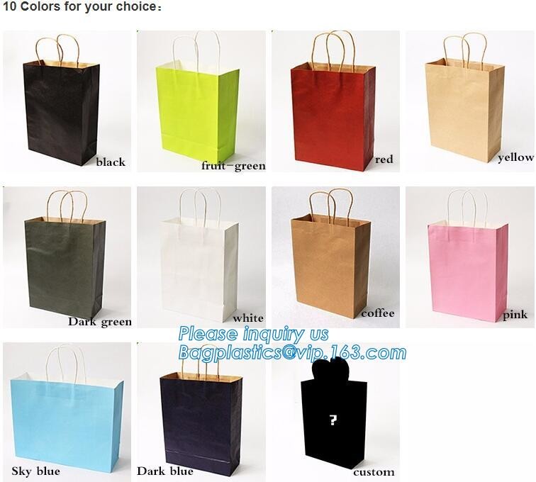 tea brown paper bag with logo print eco friendly With Ribbon Handles wine packaging offset bags,Decorative Paper Bags wi