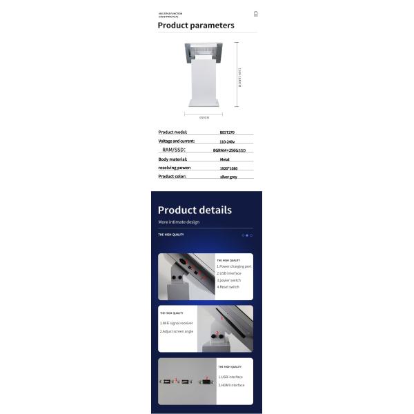 23.6 Inch Electronic Lectern Podium Interactive Teaching Smart Lectern For School Project