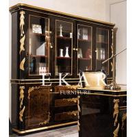 Buy cheap Vintage Empire Style Solid Wood Bookcase With Glass Doors TJ-029 product