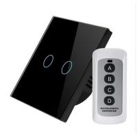 Buy cheap EU Standard Touch Switch 2 Gang 1 Way Crystal Glass Switch Panel Single FireWire product